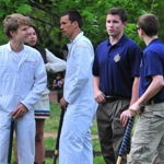 The Johnnies and Mids at a croquet practice | Photo by US Naval Academy