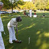 Going for #3 on the new croquet court at Ginger Cove | Photo by Generic Staff Writer