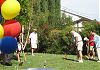 Summertime backyard croquet tournament. | Photo by Michael Rumbin