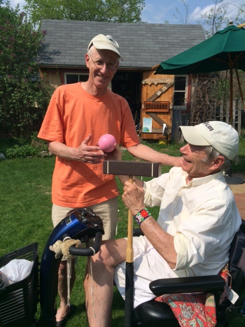 Ken Arnold passes on the vaunted position of Commissioner to Joe Schapiro at the Keene Croquet & Hunt* Club in Keene, N.H. | Photo by Generic Staff Writer