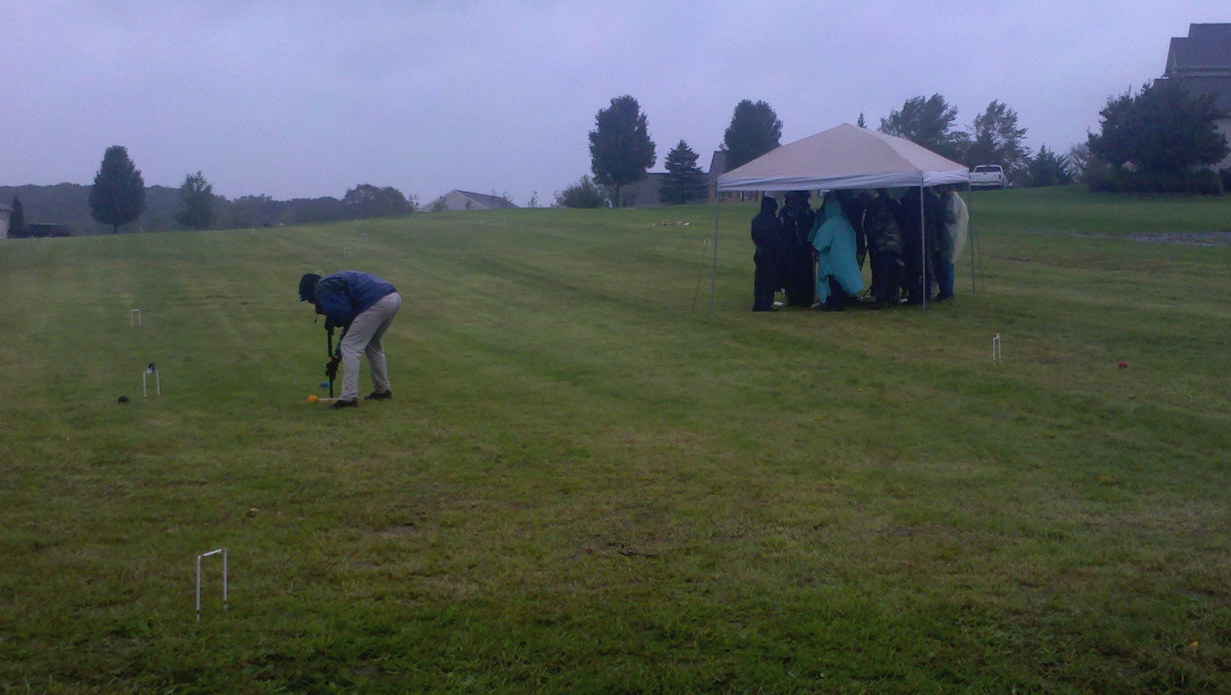 Yellow drives a 3 ball break. 25+ under the tent! | Photo by Generic Staff Writer